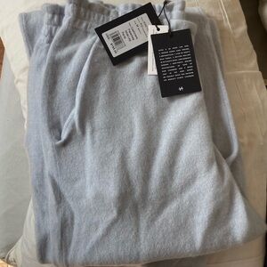 NAADAM Light Blue Signature Paper Bg Wide Leg Cashmere pants, NWT